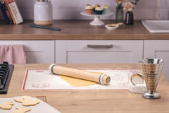 Sucitor Dr. Oetker, inclusiv inele distanțiere – Set de role de aluat de înaltă calitate, fabricate din lemn de hevea certificat FSC, cu inele de silicon detașabile pentru o întindere uniformă