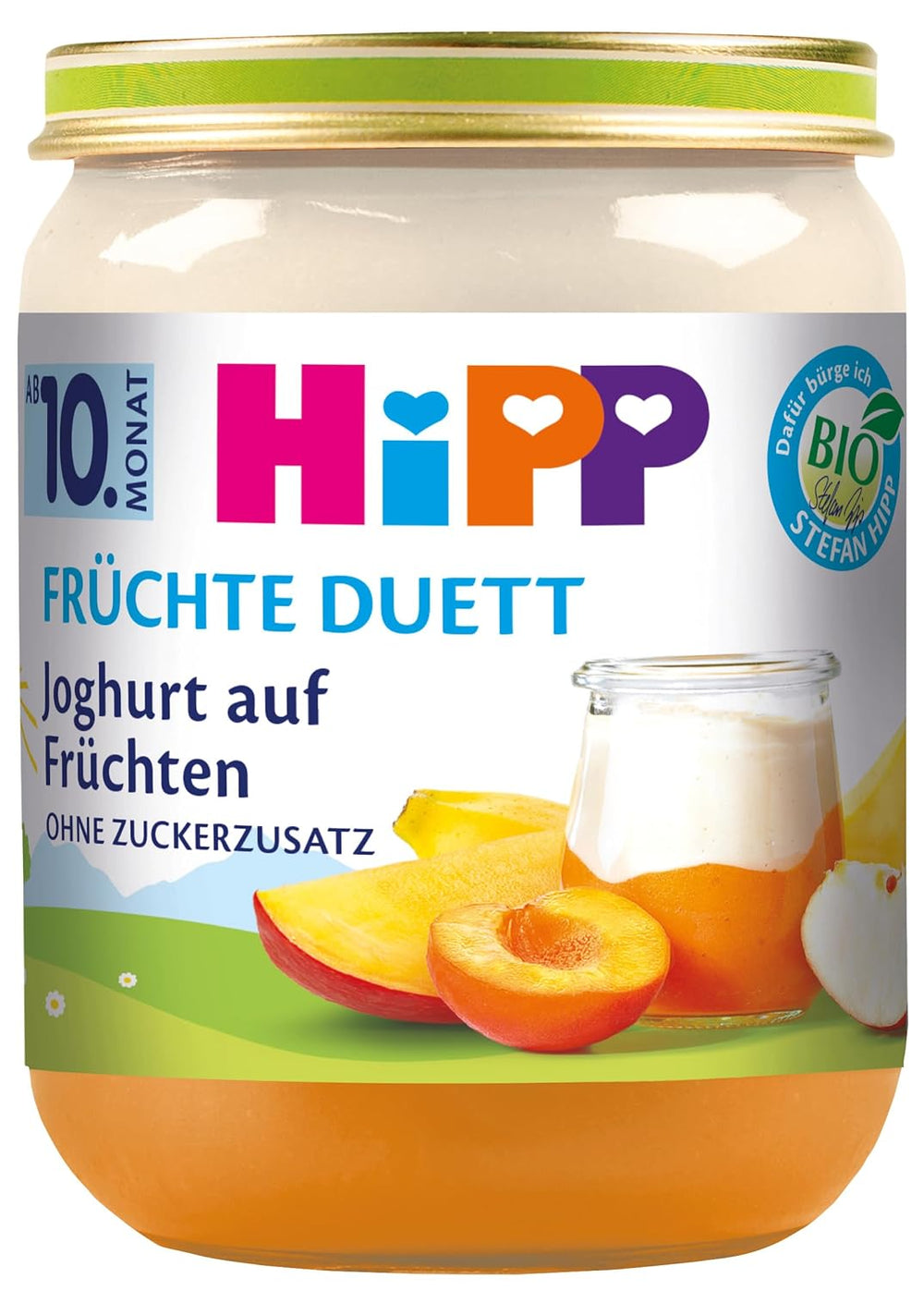 Yaourt bio HiPP Duo aux fruits, pack de 6 (6 x 160g)