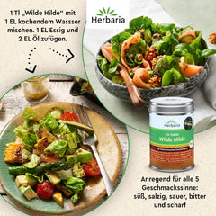 Herbaria Wilde Hilde bio 100g M-Dose-fertige Bio-Gewürzmischung - Saladewürz für ausgefeilte Salade - with erlesenen Ingredient - in nachhaltiger Aromaschutz-Dose