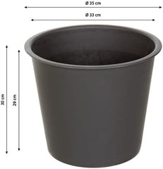 Pot universel Dehner, Ø 35 cm, Hauteur 30 cm, Plastique, Noir