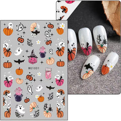 JMEOWIO Autocollant pour ongles Halloween 8 feuilles pour nail art