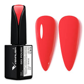 VENALISA Vernis à ongles UV orange corail 15 ml Vernis à ongles gel pour lampe à ongles UV Modèles de vernis à ongles gel orange corail transparent pour la conception des ongles à faire soi-même