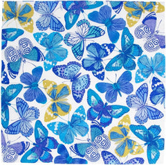 Serviettes papillon, bleues, 20 pièces par paquet