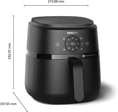 Philips Airfryer 2000 series 4,2L - Écran tactile numérique, 13 options de cuisson, 9 fonctions prédéfinies, Jusqu'à 90% de graisse en moins avec la technologie Rapidair, puissance 1500W Électroménager Naty Shop