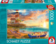 Schmidt Spiele 59765 Coucher de soleil dans la baie du phare, puzzle 1000 pièces, coloré Puzzle Naty Shop Titre par défaut