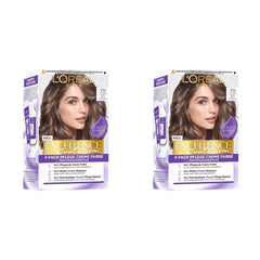 L'Oréal Paris Vopsea de păr permanentă cu rezultat de culoare ultra rece, acoperire 100% a părului gri, set cu colorare, șampon și cremă de îngrijire, Excellence Cool Creme, Nr. 7.11 Ultra rece blond mediu (Blond) Vopsea pentru par Naty Shop Titlu implicit
