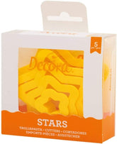 0255312 Lot de moules à biscuits en forme d'étoile, 5 pièces 2,2 3,9 5,6 8.19,9 H 2,2 cm