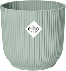 Elho Vibes Fold Rund 14 Pflanzentopf - Blumentopf Für Innen - 100% Recyceltes Plastik - Ø 14.1 X H 12.9 Cm - Grün/Sorbet Green