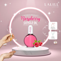 LALILL Nail Cuticle Oil 75Ml - Himbeere Nagelpflegeöl - Nagelöl Pflege Für Nägel Nagelhaut - SPA Maniküre Naildesign Hände - Vegan - Avec Pipette