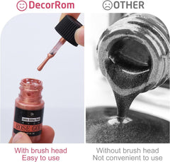 Paillettes liquides comestibles – 6 couleurs de colorant alimentaire à paillettes métalliques pour la décoration de gâteaux, la pâtisserie, les muffins – Poudre métallique à paillettes liquides comestibles pour biscuits, fondants, gâteaux