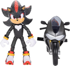 Sonic 3 The Movie Shadow Figure, 15 cm, mobile, y compris Shadow Mobile de Jakks Pacific, Acoustic, Black Action figures Naty Shop