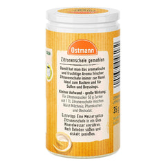 Ostmann Gewürze – Zitronenschale, gemahlene Schale für ein frisches Zitronen-Aroma, zum Backen oder Verfeinern von Soßen, Vinaigrettes et desserts, végétalien, 35 g (Verpackungsdesign kann abweichen)