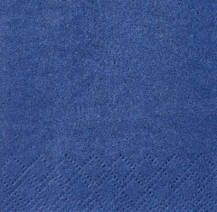 Papstar 84576 250 mouchoirs, 3 épaisseurs, pli 1/8, 33 cm x 33 cm, bleu foncé
