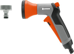 Gardena 4647-20 Kit complet de tuyau spiralé, avec rétraction automatique du tuyau, avec buse de pulvérisation et raccord de robinet (longueur du tuyau : 10 m, diamètre du tuyau : 9 mm, kit : oui)