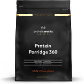 Protein Works - Porridge protéiné 360 | Mythe Vitamines et minéraux supplémentaires | Proteinreiches Frühstück | Kalorienarme Haferflocken | 6 portions | Chocolat au lait 500G Céréales Naty Shop Default Title