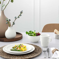 Villeroy & Boch - Artesano service de table 6 pièces pour 2 personnes, blanc, passe au lave-vaisselle, passe au micro-ondes, service de couverts, service d'assiettes, assiettes plates, assiettes de petit-déjeuner, assiettes plates, porcelaine premium