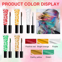Teinture capillaire temporaire pour enfants, 5 couleurs, Mascara lavable, craie pour Salon de coiffure, boutique Naty