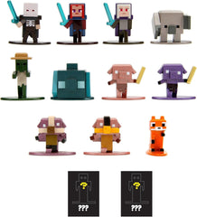 Jada Toys - Minecraft Blind Pack Nanofigs, Wave 2, Figurine de collection Minecraft Legends Nano Metal, Différents modèles, 4 cm, 3 ans et plus, Figurines noires Naty Shop