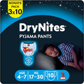 Couches de nuit HUGGIES Drynites, pour garçons 4-7 ans (17-30 kg), 30 pièces Naty Shop