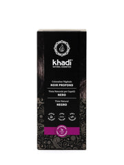 Teinture capillaire à base de plantes khadi NOIR - Teignez vos cheveux d'un noir profond mystérieux sans teinte bleue - 100% à base de plantes, naturelle et végétalienne - 100g Teinture capillaire Naty Shop