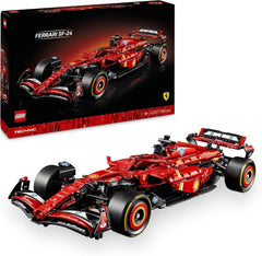 LEGO Technic Ferrari SF-24 F1 Race Car - Mașină model pentru adulți - Set Formula 1 de colecție - Motor V6, cutie de viteze, direcție și DRS la scara 1:8 - Cadou pentru fanii sporturilor cu motor și ai mașinilor de curse 42207 Seturi de constructie Besuche den LEGO-Store Titlu implicit