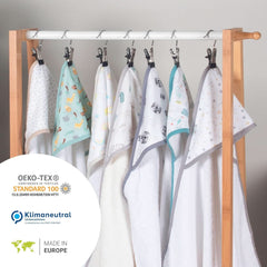 Serviette à capuche pour enfants | 75X75Cm | 100% coton | Oeko-TEX 100 | Fournisseur n°1 pour les cliniques | Unisexe Mère et Enfant Naty Shop