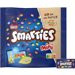 Nestlé SMARTIES Mini, linte mică cu ciocolată cu lapte, ambalată individual, pachet de 16 (16 x 187g)