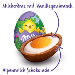 Milka Nascher-Ei 1 X 124G I Osterschokolade Einzelpackung I Für Das Osternest Und Zum Verstecken I Süßigkeiten Zu Ostern Aus 100% Alpenmilch Chocolatelade Naty Shop