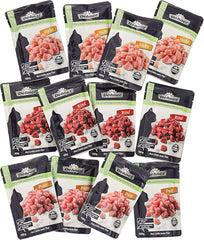 Dehner Premium Katzenfutter Sensitive Multipack, Nassfutter, pour ernährungsensible Katzen, je 4 x Huhn / Rind / Pute, 12 x 100 g Sachet (1,2 kg)