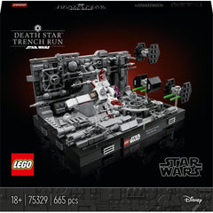 LEGO 75329 Star Wars Ensemble diorama de tranchée de l'Étoile de la mort, kit de modèle adulte X-Wing de Luke Skywalker, marchandises pour les fans d'A New Hope, décoration de chambre, ensembles de construction cadeaux Besuche an LEGO-Store