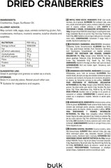 Merișoare uscate în vrac, 500 grame Produse deshidratate Naty Shop
