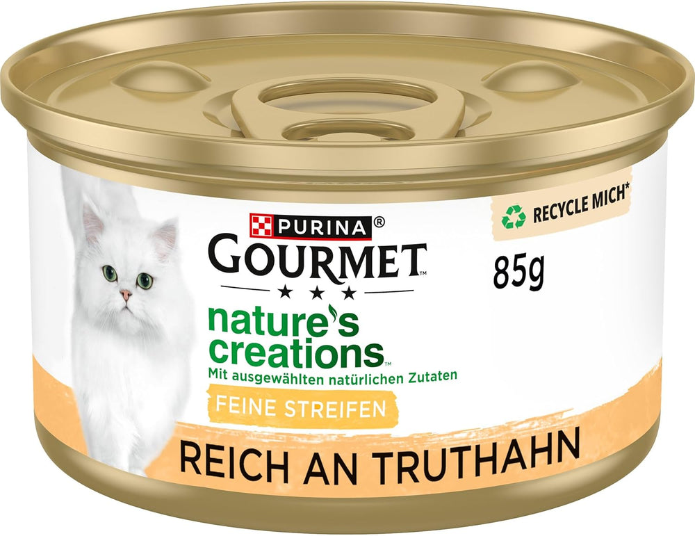Gourmet Nature's Creation Nourriture humide pour chat en gelée, dinde naturelle, paquet de 12 (12 x 85 g)