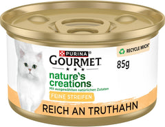 Gourmet Nature's Creation Nourriture humide pour chat en gelée, dinde naturelle, paquet de 12 (12 x 85 g)