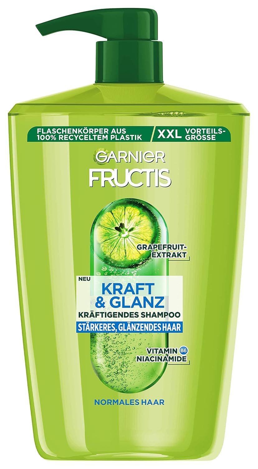 Garnier Fructis Strength And Shine Shampooing fortifiant à l'extrait de pamplemousse XXL, 1 litre Douche et bain Garnier Default Title
