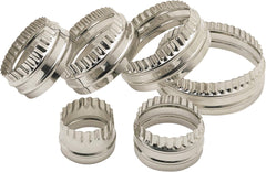 KitchenCraft Lot de 6 emporte-pièces cannelés/bords arrondis en acier inoxydable Argenté