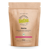 Thé Matcha biologique 100 g - Poudre de matcha originale - Smoothies au thé au lait - Matcha biologique de la plus haute qualité du Japon - Mis en bouteille et contrôlé en Allemagne - Biotiva