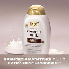 Shampoing au lait de coco OGX (385 ml), effet hydratant Douche et bain Naty Shop