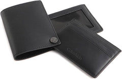Calvin Klein CK CLEAN PQ COVERED CARDHOLDER Portefeuille pour homme, noir (Ck Black), OS Wallet Men Naty Shop