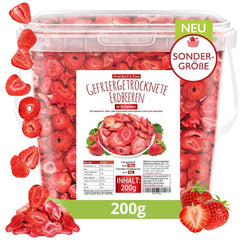 Fraises lyophilisées, 200 g de fruits lyophilisés tranchés, non sucrés, chips de fraises fruitées, fraises séchées Produits déshydratés Naty Shop Titre par défaut