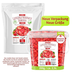 Fraises lyophilisées, 200g de fruits lyophilisés en tranches, non sucrés, chips de fraises fruitées, fraises séchées Produits déshydratés Naty Shop