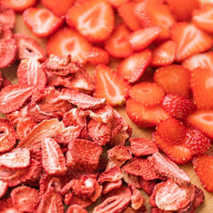 Fraises lyophilisées en tranches 300g de fruits lyophilisés sans sucre ajouté ni additifs Allemagne Produits déshydratés Naty Shop