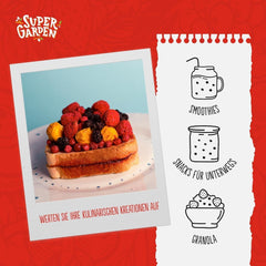 Fraises lyophilisées Super Garden | Fruits lyophilisés délicieux et 100% purs | Fraises entières séchées pour des collations saines ou des pâtisseries | Fraises lyophilisées 19g Produits déshydratés Naty Shop