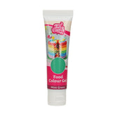 Colorant alimentaire Funcakes Vert Menthe, gel colorant alimentaire très concentré pour pâte, crème, fondant et pâte d'amande. Dosage facile. Une seule goutte pour créer des couleurs vibrantes. Halal. 30g.