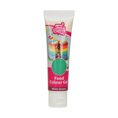 Colorant alimentaire Funcakes Vert Menthe, gel colorant alimentaire très concentré pour pâte, crème, fondant et pâte d'amande. Dosage facile. Une seule goutte pour créer des couleurs vibrantes. Halal. 30g.