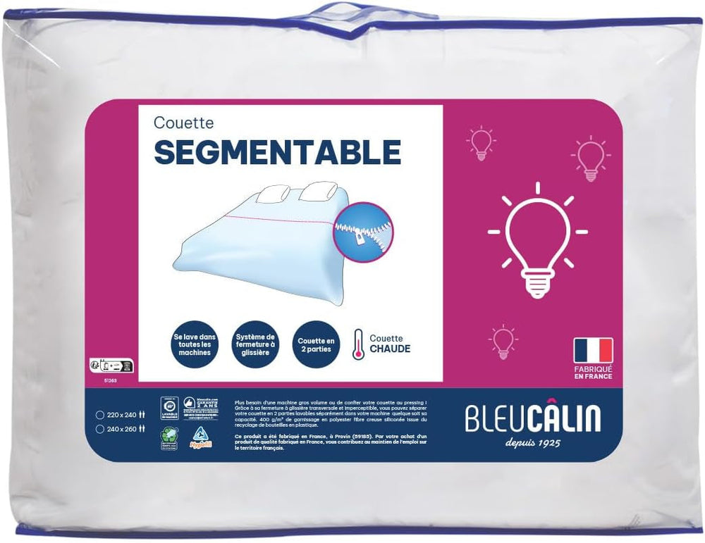 KSGB402460 Lit matelassé pour 2 personnes, facilement lavable, blanc, 220X240 cm Couettes et couettes Naty Shop 220 X 240 Cm
