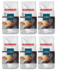 6x Boabe de cafea Espresso Classico, prăjire medie, boabe întregi de cafea, prăjire medie, pungă de 1 kg, cafea din Napoli