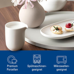 Villeroy & Boch - Tasse à lait Afina 170 ml, Blanc, Passe au lave-vaisselle, Passe au micro-ondes, Carafe à lait, Accessoire à café, Verseuse en céramique, Soucoupe, Vaisselle, Porcelaine Premium
