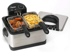 Friteuse à huile Bestron XL Avec 3 paniers à friture, Avec technologie de zone froide et réservoir d'huile amovible, 4 litres, 2000 W Électroménager Naty Shop