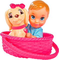 Simba 105739050 - Steffi Love Bike Tour, Steffi et Evi dans leur château à trois étages avec balançoire, meubles et nombreux accessoires, 40 pièces, 102x90x38cm, pour enfants à partir de 3 ans