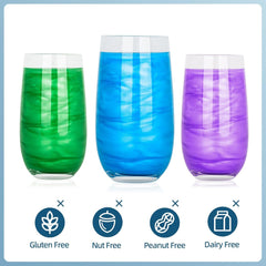 Paillettes comestibles – 4 couleurs de poussière de paillettes comestibles, poudre de paillettes pour boissons, gâteaux alimentaires – poudre de colorant alimentaire métallique, poudre de poussière pour décoration de gâteaux, bonbons, biscuits